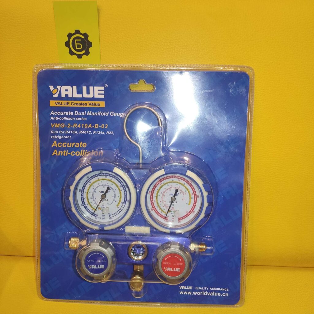 Коллектор манометрический VALUE VMG-2-R410A-B-03 2-вент
